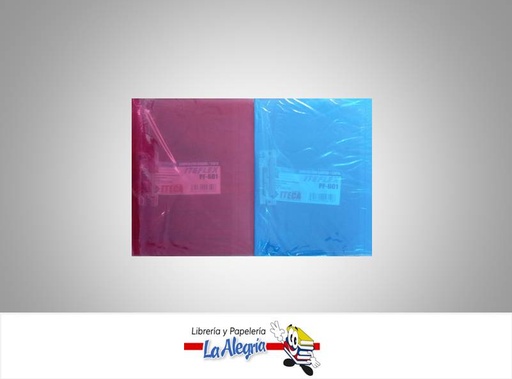 [7592302023106] CARPETA PLASTICA CON GANCHO PF-601 CARTA 4 COLORES MARCA ITECA