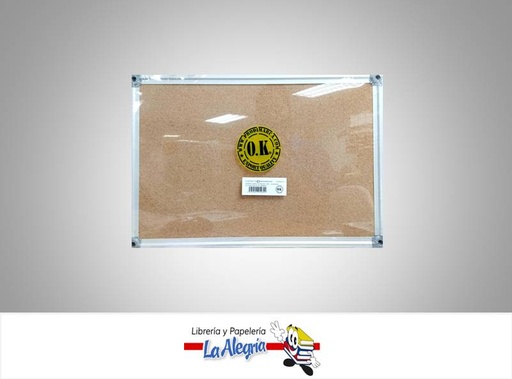 [7592402014905] CARTELERA CORCHO MARCO METAL 60X45CM O.K