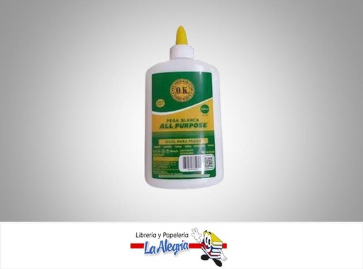 [7592402140338] PEGA LIQUIDA BLANCA POLIVINILICA 250 ML MARCA O.K.