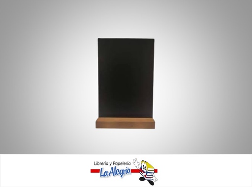 [7592402420010] PIZARRA MOSTRADOR CON BASE 23X15 CM NEGRA MARCA OK