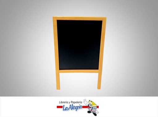 [7592402740415] PIZARRA NEGRA MARCO DE MADERA TIPO CABALLETE 100X50CM MARCA OK