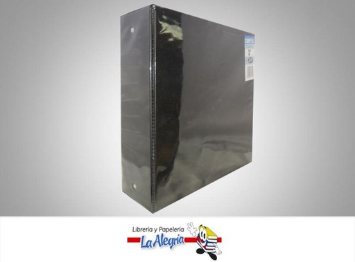 [7592474301354] CARPETA 3 AROS 3'' CARTA NEGRO MARCA LIDER   