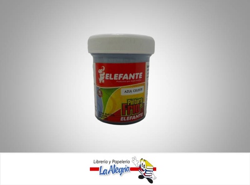 [7592686080146] PINTURA AL FRIO 60ML AZUL CELESTE MARCA ELEFANTE   