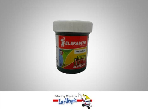 [7592686080184] PINTURA AL FRIO 60CC VERDE GRAMA MARCA ELEFANTE   