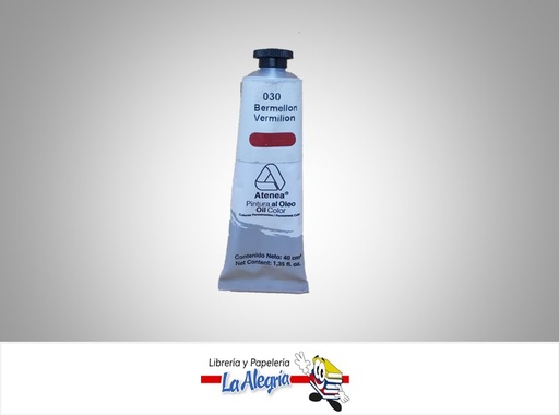 [7592812000161] PINTURA AL OLEO 40CC - 030 - BERMELLON UND MARCA ATENEA