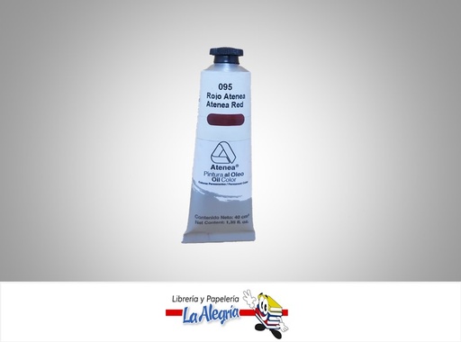 [7592812000185] PINTURA AL OLEO 40CC - 095 - ROJO ATENEA MARCA ATENEA