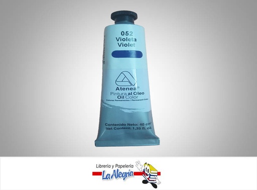 [7592812000284] PINTURA AL OLEO 40CC - 052 - VIOLETA MARCA ATENEA