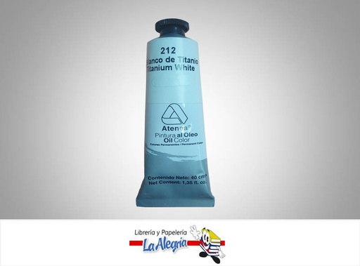 [7592812000307] PINTURA AL OLEO 40CC - 212 - BLANCO TITANIO MARCA ATENEA