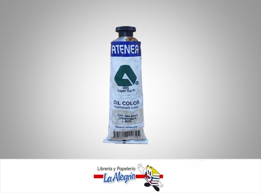 [7592812000345] PINTURA AL OLEO 40CC - 085 - TIERRA VERDE MARCA ATENEA