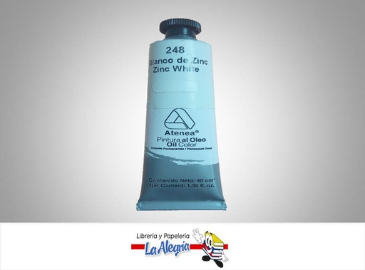 [7592812011761] PINTURA AL OLEO 40CC - 248 - BLANCO ZINC MARCA ATENEA