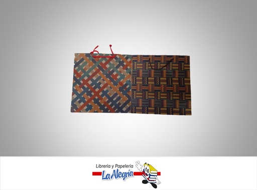 [7592936160789] BOLSA REGALO KRAFT BK78 31X31 CM ESTAMPADA MARCA CROMO DISEÑOS