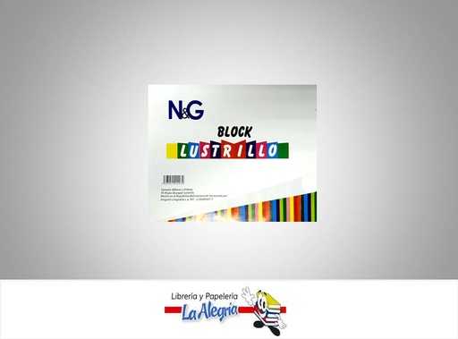 [7593051002039] BLOCK PAPEL LUSTRILLO 300X210 MM 10 HOJAS MARCA N&G