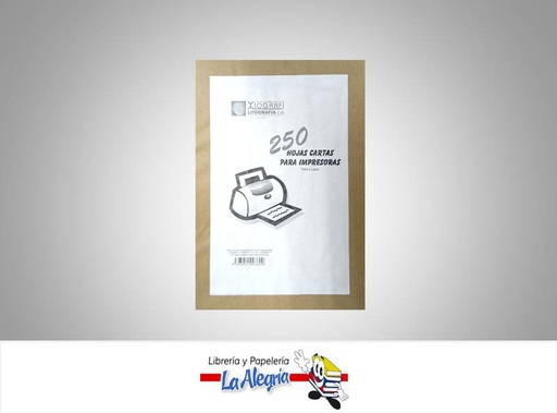 [7593051003609] RESMA PAPEL BOND 250 H CARTA MARCA XIOGRAFI LITOGRAFIA   