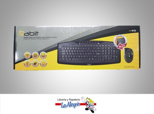 [7593082005764] TECLADO MOUSE INALAM.MULTIMEDIA ABIT-913 MARCA ABIT   