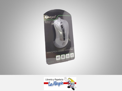[7593082008536] MOUSE ALAMB. MINI OPTICO ZUGET-924 GRIS MARCA ZUGET   