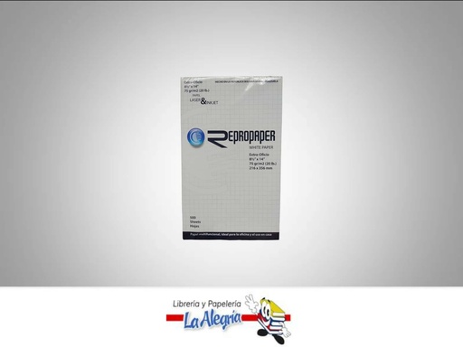 [7593392000084] RESMA PAPEL 500H 75 GR EXTRA OFICIO MARCA REPROPAPER   