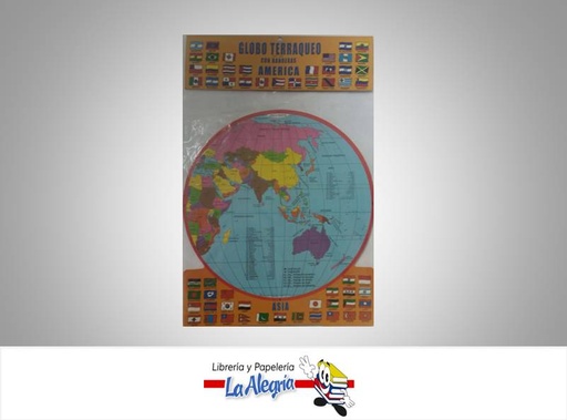 [7594000623916] GLOBO TERRAQUEO CON BANDERAS AMERICA       
