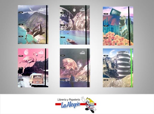 [7595084000358] LIBRETA NOTA EMPASTADO GANCHOS 3 AROS MARCA PARAMO