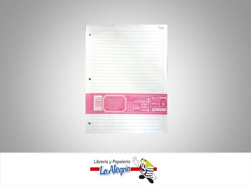 [7595084001836] HOJA PONCHADA 1 LINEA 80 HOJAS 21X27 CM MARCA FANTASY