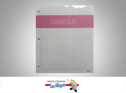 [7595084001843] HOJA PONCHADA CUADRICULADA 80 HOJAS 21X27CM MARCA FANTASY