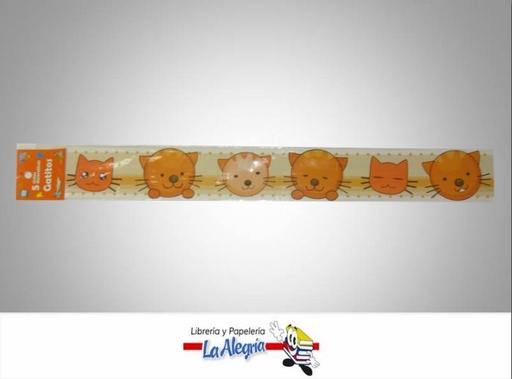 [7595202001236] CINTA DECORATIVA P/BORDE GATITOS 5UND MARCA PAPEL ETC   