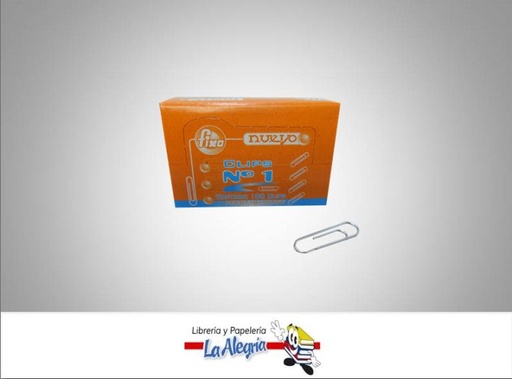 [7595218000247] CLIP 33MM PLATEADO 100UND MARCA FIXO   