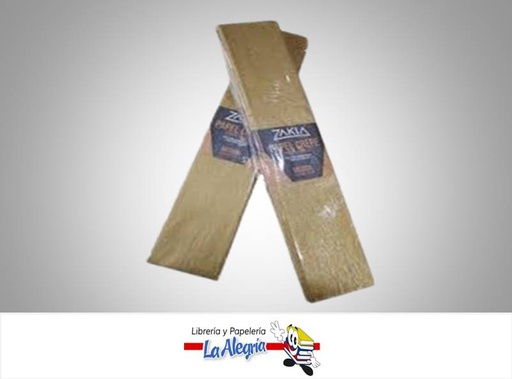 [7598061000938] PAPEL CREPE 50X100CM METALIZADO DORADO MARCA ZAKIA   