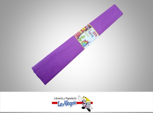 [7598874006455B] PAPEL CREPE 50X200CM NEON MORADO UND MARCA CRISVI   