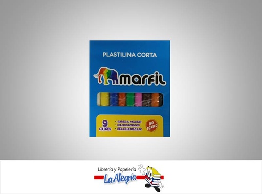 [7706616265132] PLASTILINA 9 COLOR CORTA    