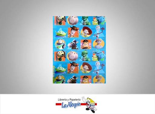 [7707416270159] PAPEL DE REGALO 48X68 CM TOY STORY UND MARCA PRIMAVERA   