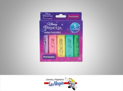[7707463690016] RESALTADOR PASTEL PRINCESA DISNEY 5 UND MARCA PRIMAVERA   