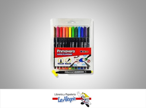 [7707463690658] MARCADOR SUPER PLUMON PUNTA CONICA 4.5MM 12 U MARCA PRIMAVERA