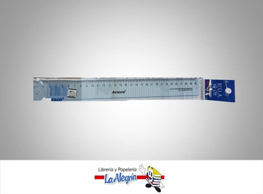 [7750082207424] REGLA ACRILICA CRISTAL 30CMUND MARCA ARTESCO   