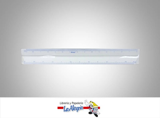 [7750082631410] ESCALIMETRO PLASTICO 30CM 1/20-1/25 MARCA ARTESCO   