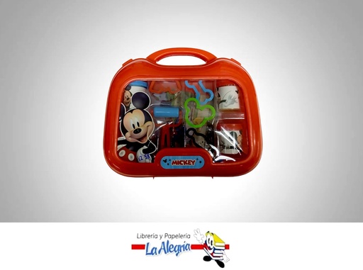 [7850716100135] SET PLASTILINA CON MOLDE 4 COLORES MALETA MICKEY  MARCA ROSY