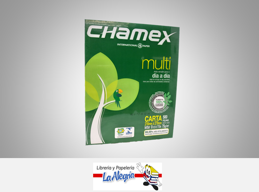 [7891173022882] RESMA PAPEL 500H BASE 20 CARTA MARCA CHAMEX   