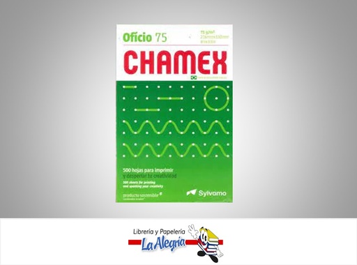 [7891173024909] RESMA PAPEL OFICIO 75 CHAMEX 500 HOJAS MARCA CHAMEX   