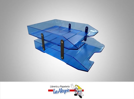[7896292224322] BANDEJA ACRILICA 2 NIVELES REF243.2 AZUL MARCA ACRIMET   