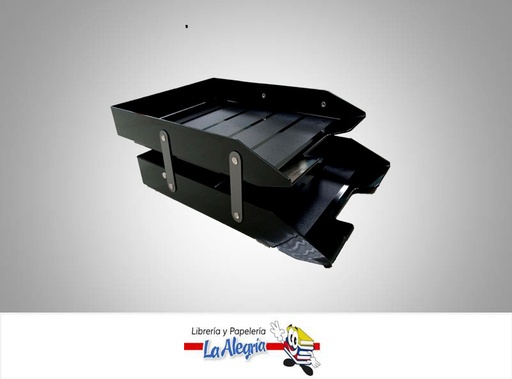 [7896292224346] BANDEJA ACRILICA 2 NIVEL REF243.4 NEGRA MARCA ACRIMET