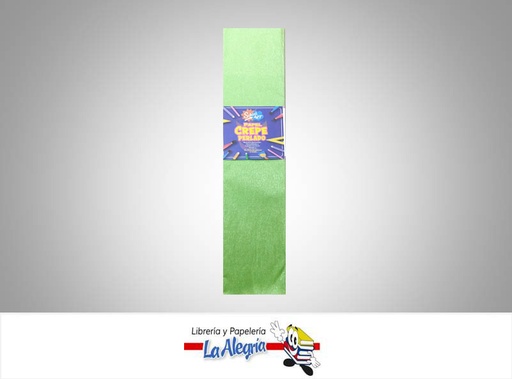 [8020200000039C] PAPEL CREPE 50X200CM PERLADO VERDE UND MARCA SCHOOL ART   