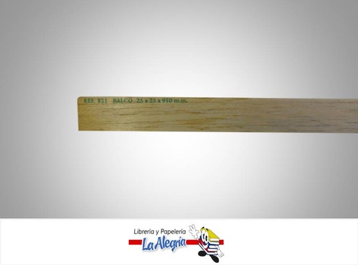 [823] MADERA BALSA LISTON 25X75X910 MM MARCA COBALSA   