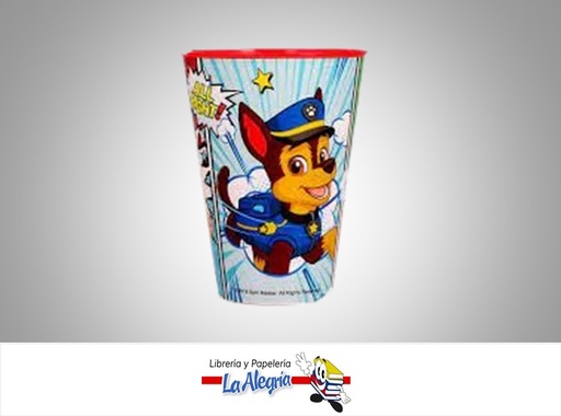 [8412497189069] VASO PLASTICO 430 ML PAW PATROL MARCA S/M   