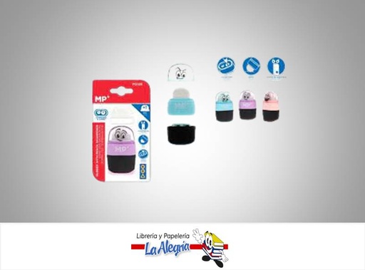 [8435464117599] BORRADOR CON SACAPUNTAS PG128 3 COLORES MARCA MP