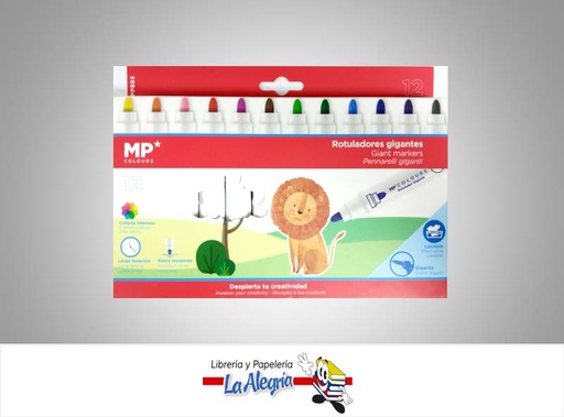 [8435464127659] MARCADOR GIGANTE SET 12 COLORES MARCA MP   
