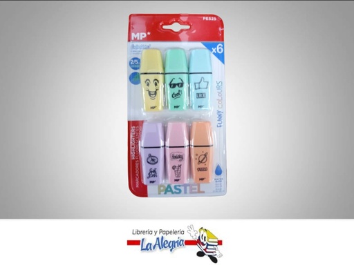 [8435464166207] RESALTADOR MINI PASTEL 6 UNDS PE525 MARCA MP