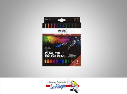 [8435464213352] MARCADOR DOBLE PUNTA PARA LETTERING ESPECIAL PP917-12; 12 COLORES MARCA ARTIX