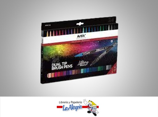[8435464213369] MARCADOR DOBLE PUNTA PARA LETTERING ESPECIAL PP91724; 24 COLORES MARCA ARTIX