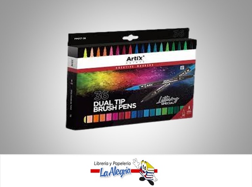 [8435464213376] MARCADOR DOBLE PUNTA PARA LETTERING ESPECIAL PP91736; 36 COLORES MARCA ARTIX