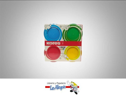 [9023800342416] MASA FLEXIBLE MAGIC CLAY 4 COLORES MARCA KORES