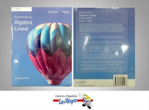 [9786074810196] FUNDAMENTOS DE ALGEBRA LINEAL  TEMATICA ALGEBRA AUTOR LARSON FALVO EDITORIAL CENGAGE LEARNING